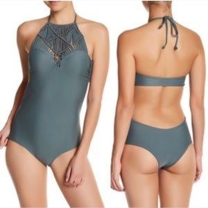 NWT Mikoh Moorea Grey One Piece Swim Suit